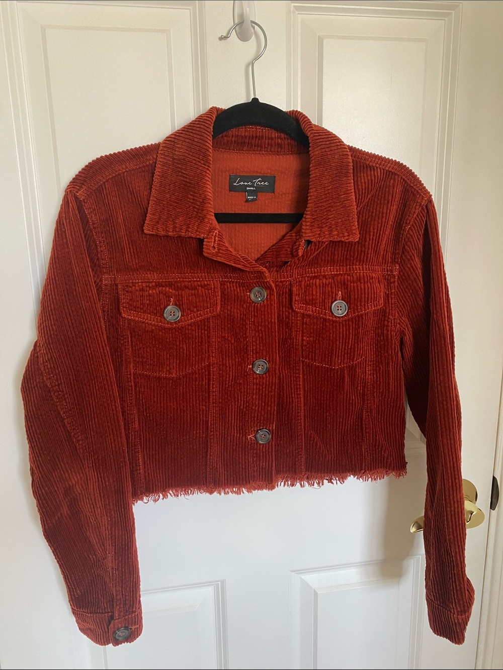 Lovetree Cotton Corduroy Crop Jacket Size S